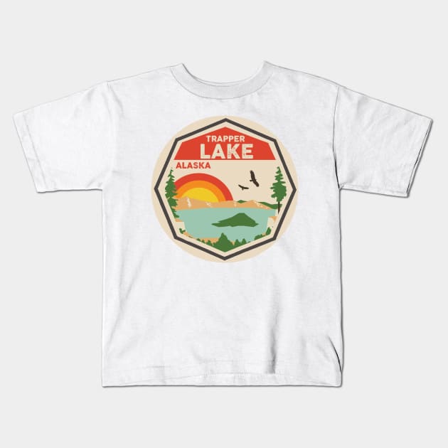 Trapper Lake Alaska Kids T-Shirt by POD4